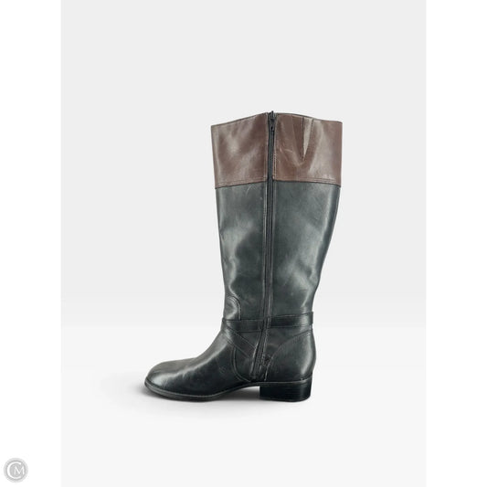 Boots Knee Flats By Lauren By Ralph Lauren In Black & Brown, Size: 10