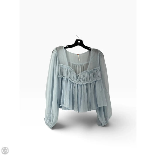 Top Long Sleeve By Free People In Blue, Size: S