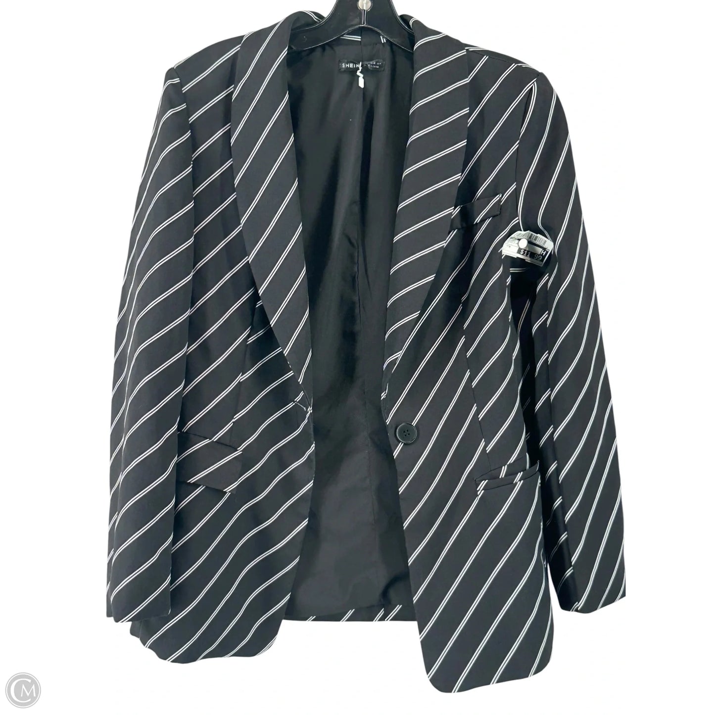 Blazer By Shein In Black & White, Size: M