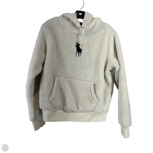 Sweatshirt Hoodie By Polo Ralph Lauren In Ivory, Size: S