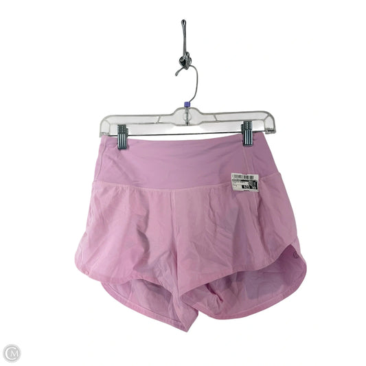 Athletic Shorts By Lululemon In Pink, Size: 4