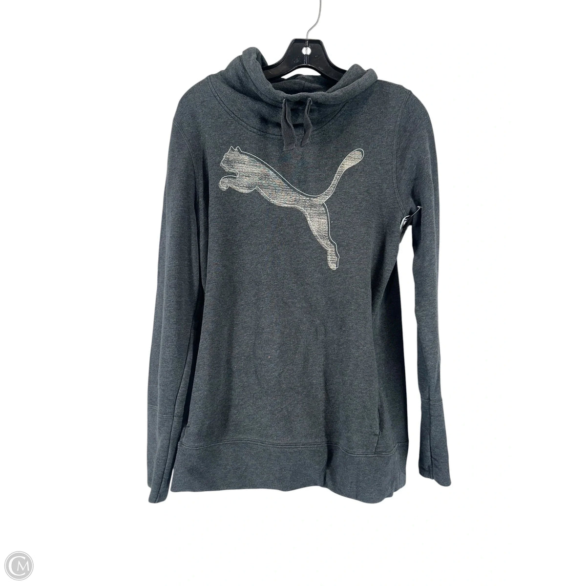 Sweatshirt Collar By Puma In Grey, Size: M