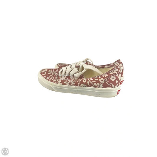 Shoes Sneakers By Vans In Floral Print, Size: 8.5