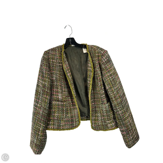 Blazer By Liz Claiborne In Green & Pink, Size: L