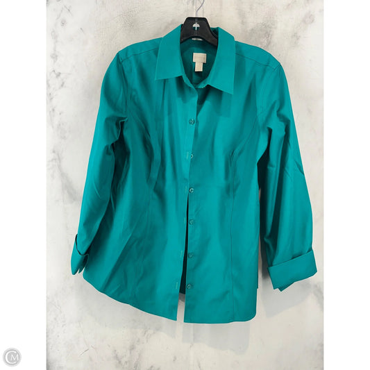 Top Long Sleeve By Chicos In Green, Size: 2