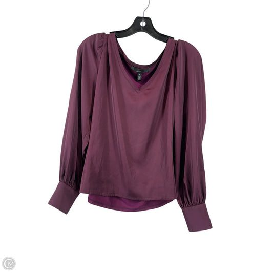 Top Long Sleeve By White House Black Market In Purple, Size: S
