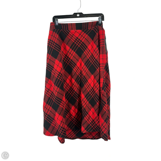 Skirt Midi By Clothes Mentor In Black & Red, Size: Xl
