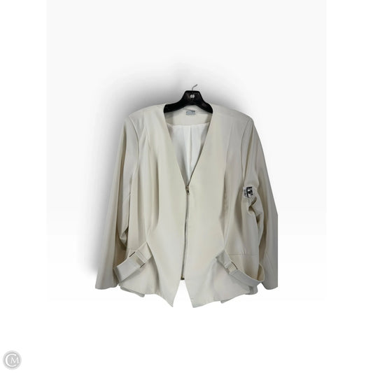 Blazer By City Chic In Ivory, Size: Xxl