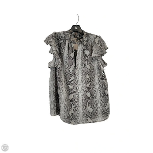Top Short Sleeve By 1.state In Animal Print, Size: L