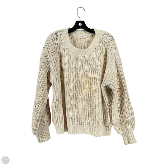 Sweater By Clothes Mentor In Ivory, Size: M