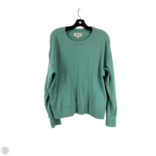 Top Long Sleeve By Seven 7 In Green, Size: L