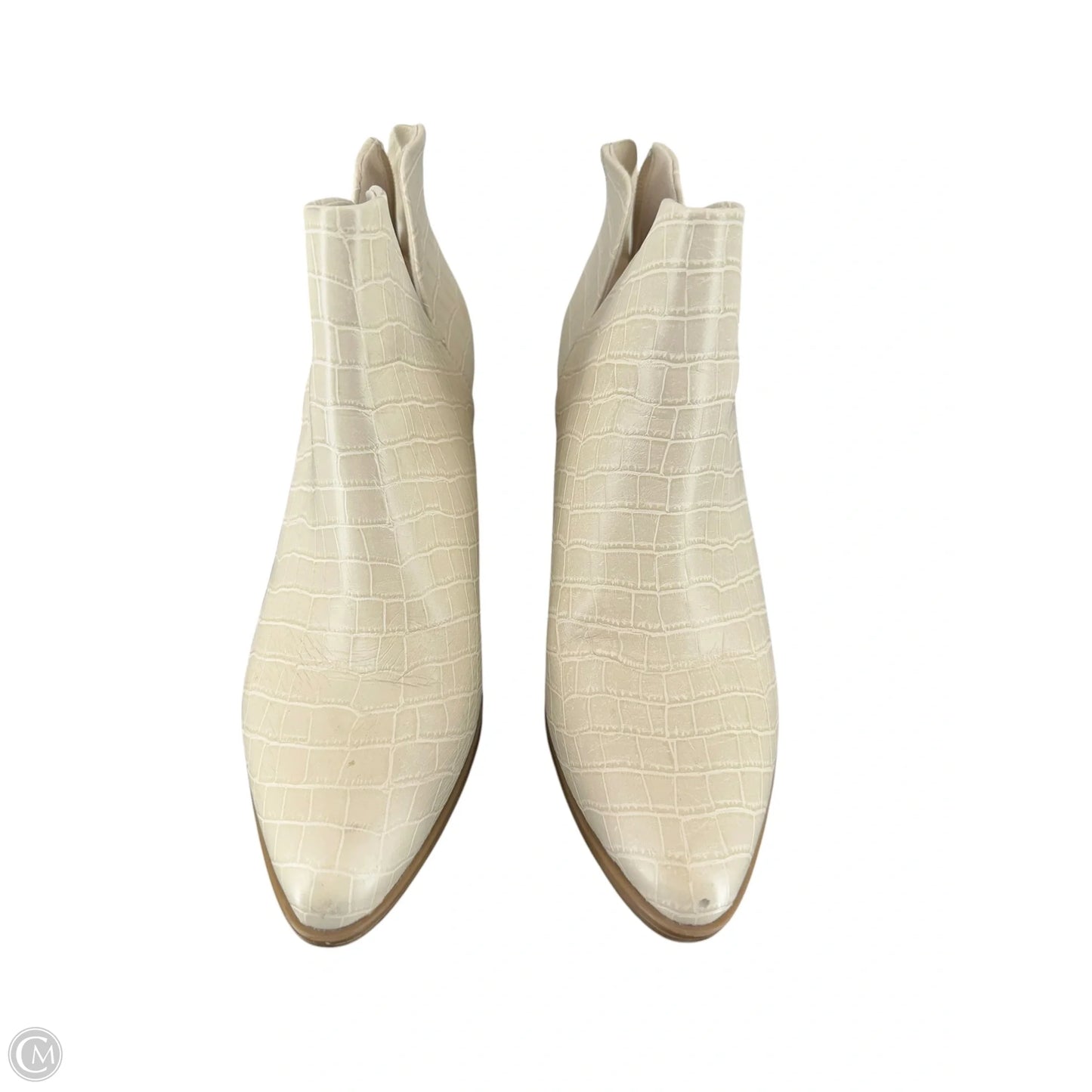 Boots Ankle Heels By Michael Shannon In Ivory, Size: 10