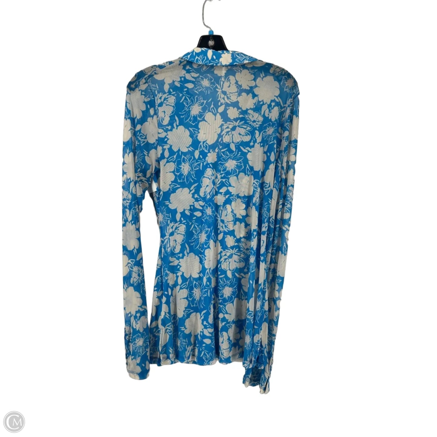 Top Long Sleeve By Free People In Blue, Size: L