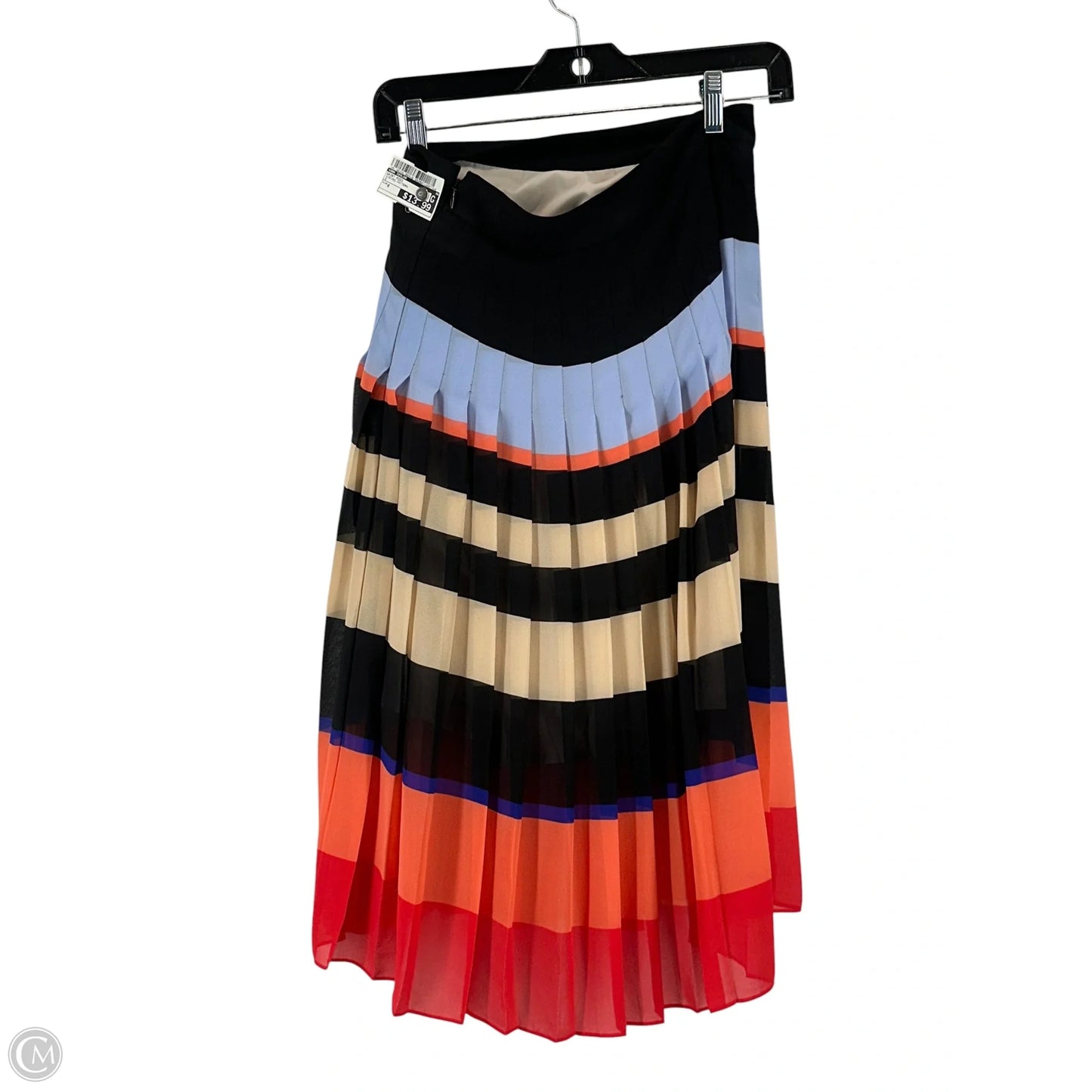 Skirt Midi By Ann Taylor In Striped Pattern, Size: 0