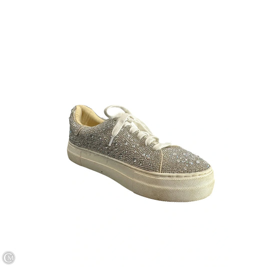Shoes Sneakers By Betsey Johnson In Silver, Size: 7.5