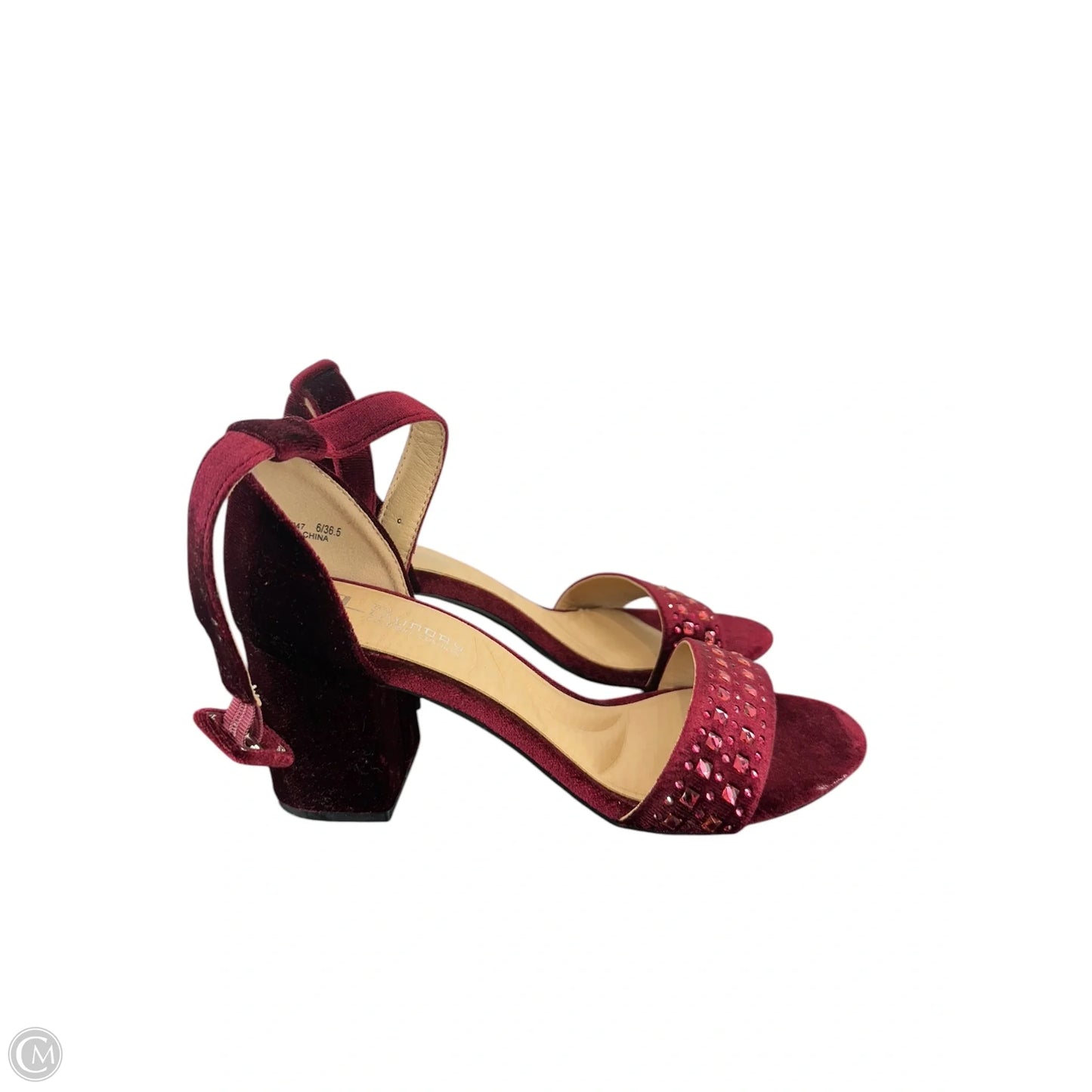 Shoes Heels Block By Clothes Mentor In Maroon, Size: 6