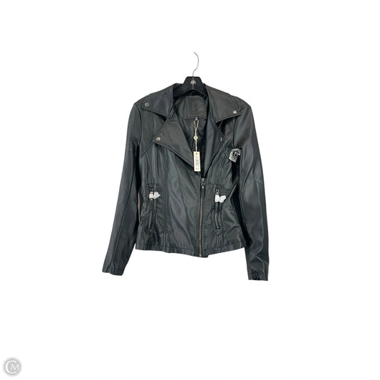 Jacket Leather By Max Studio In Black, Size: Xs