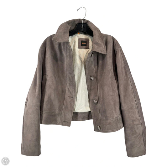 Jacket Leather By Clothes Mentor In Purple, Size: 4