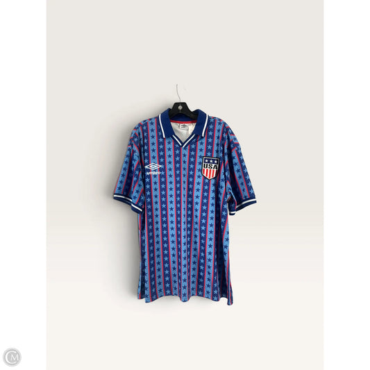 Top Short Sleeve By Umbro In Multi-colored, Size: L