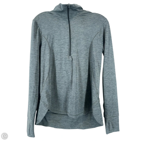 Athletic Top Long Sleeve Collar By Apana In Green, Size: M