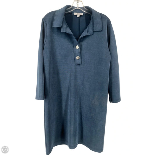 Dress Casual Midi By Clothes Mentor In Blue, Size: L