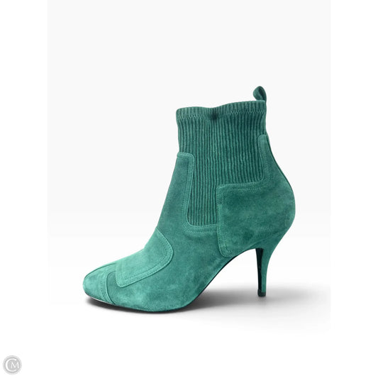 Boots Ankle Heels By Clothes Mentor In Green, Size: 9
