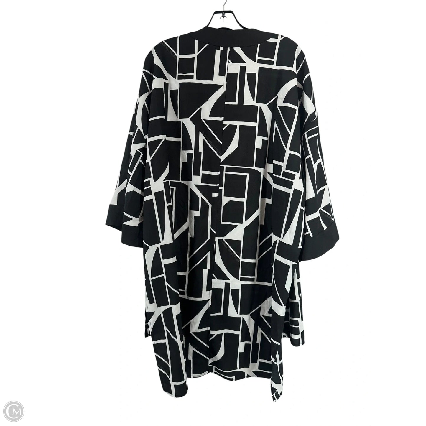 Cardigan Designer By Karl Lagerfeld In Black & White, Size: M