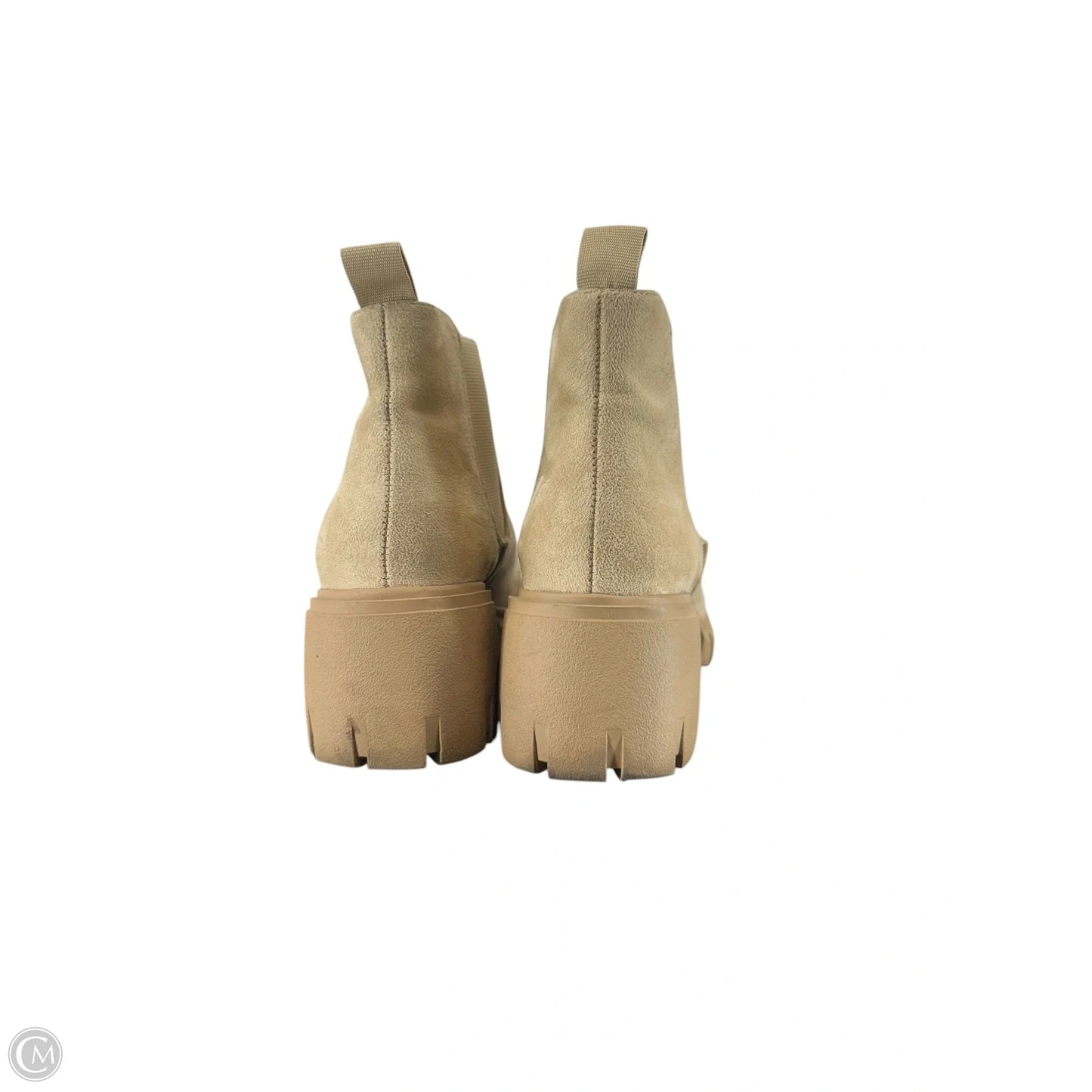 Boots Ankle Heels By Soda In Beige, Size: 8