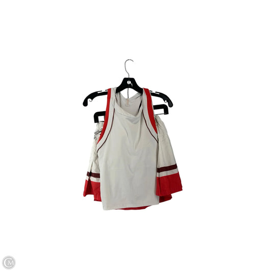 Top 2pc Short Sleeve By Free People In Red & White, Size: L