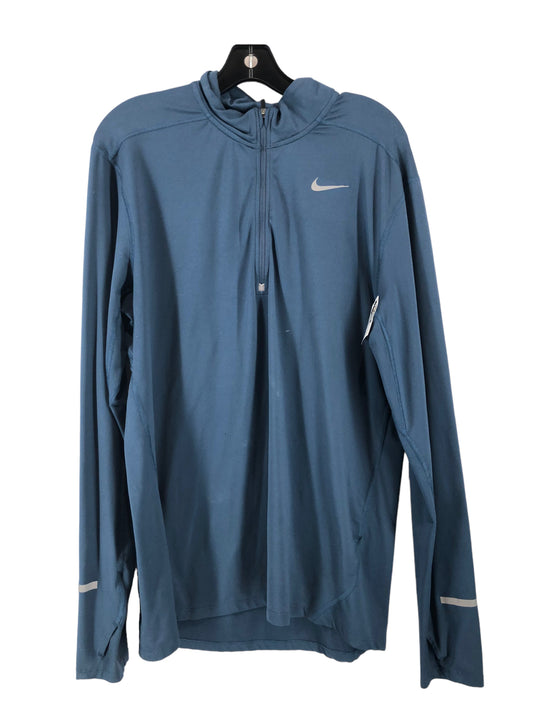 Athletic Top Long Sleeve Collar By Nike Apparel  Size: L