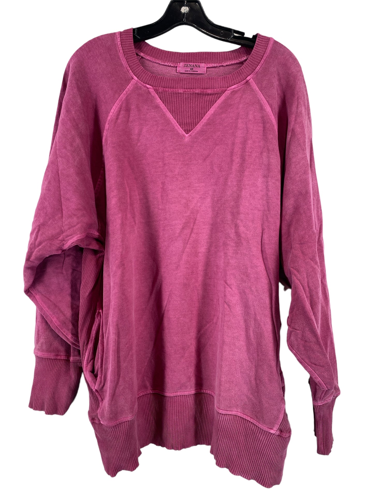 Top Long Sleeve Basic By Zenana Outfitters  Size: 2x